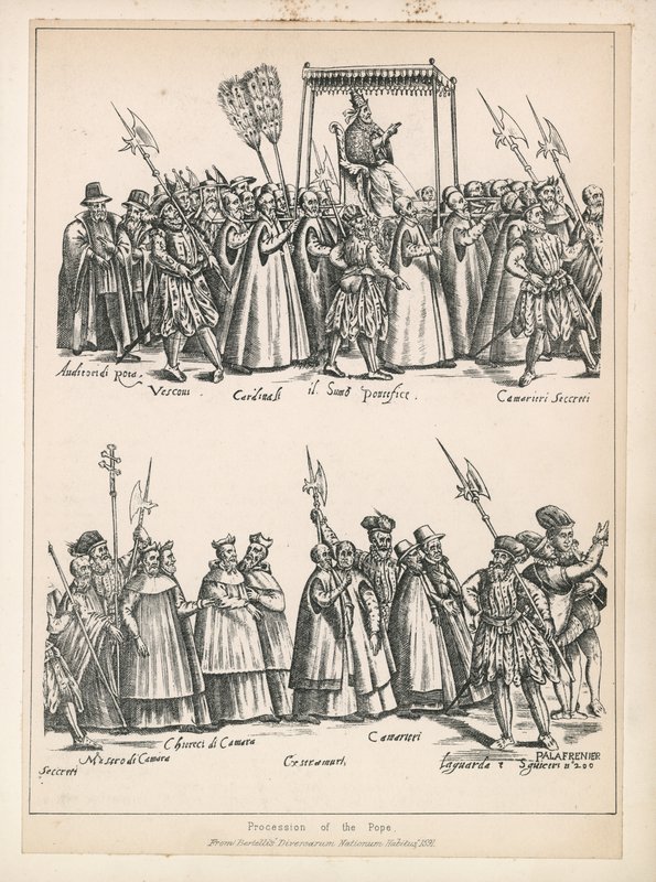 Procession of the Pope by English School