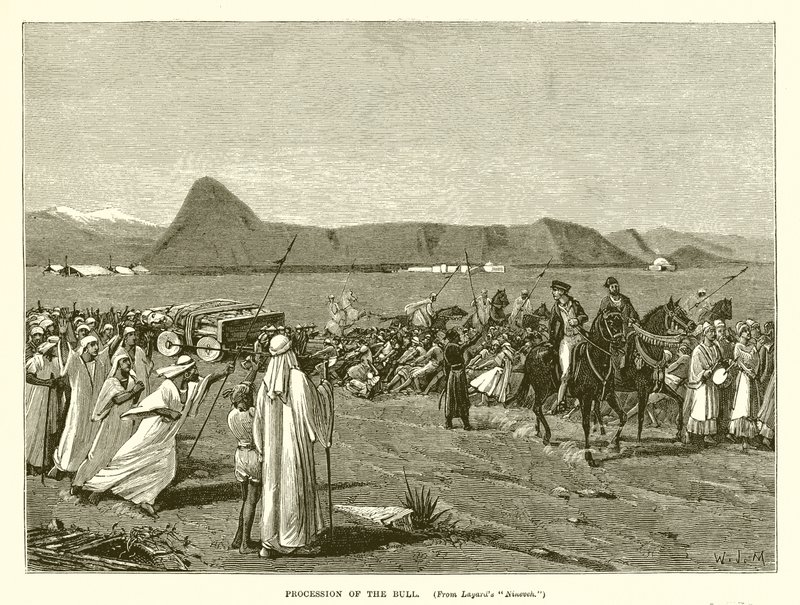 Procession of the Bull by English School