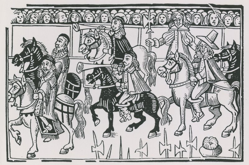 Procession on Horseback by English School