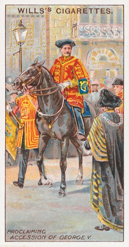 Proclaiming Accession of George V by English School