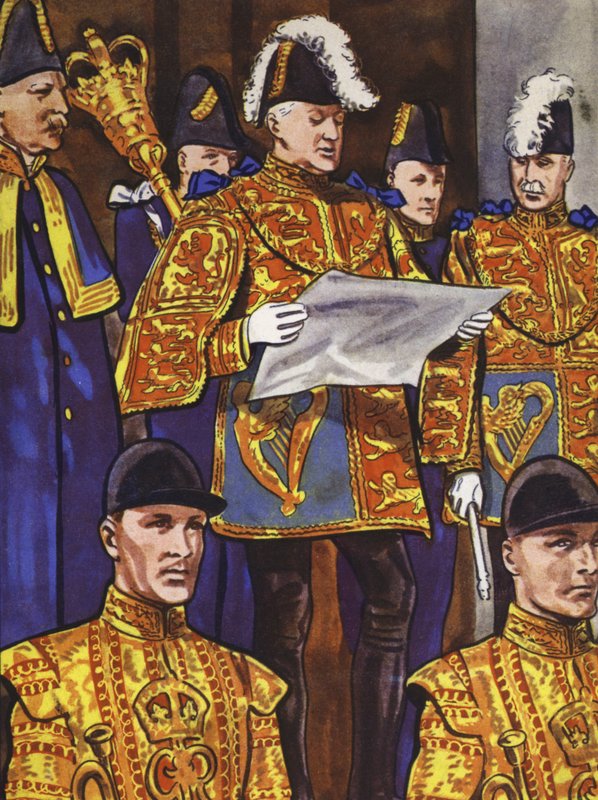 Proclaiming Edward VIII as King by English School