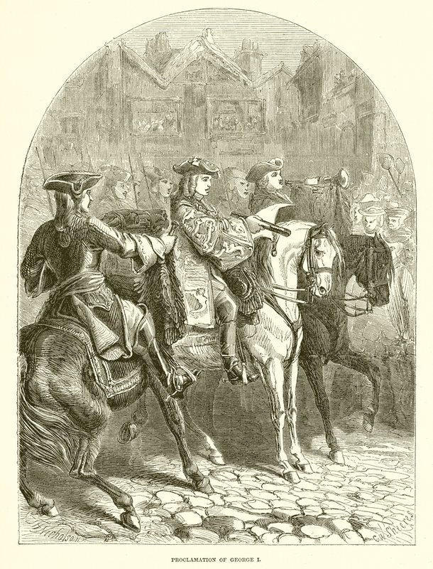 Proclamation of George I by English School