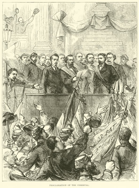 Proclamation of the Commune, March 1871 by English School