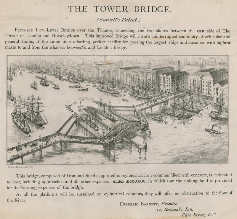 Proposed Low Level Bridge Over the Thames by English School