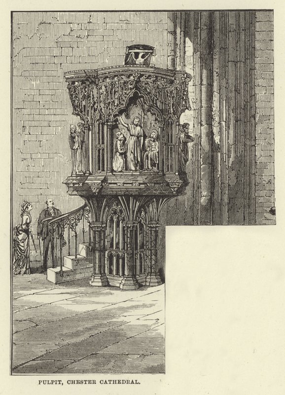 Pulpit, Chester Cathedral by English School