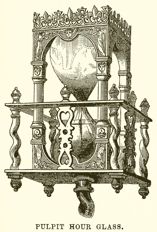 Pulpit Hour Glass by English School
