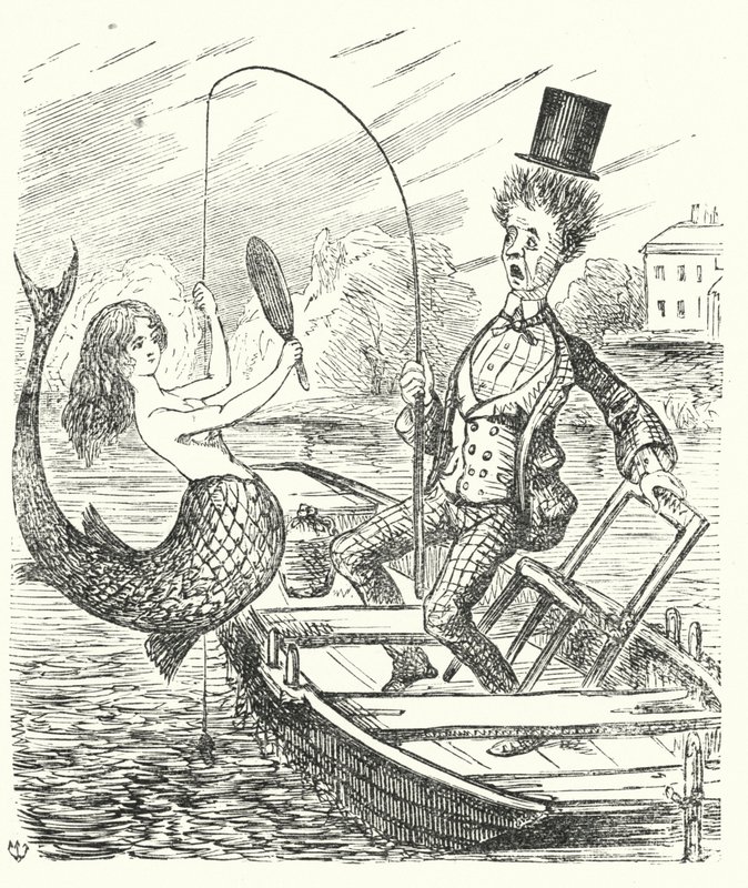Fisherman Catching a Mermaid by English School