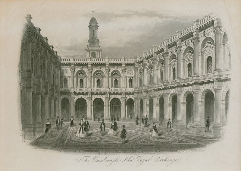 Quadrangle of the Royal Exchange, London by English School