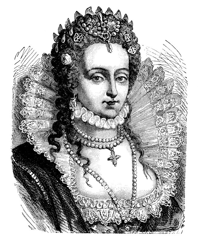 Queen Elizabeth I (colour litho) by English School
