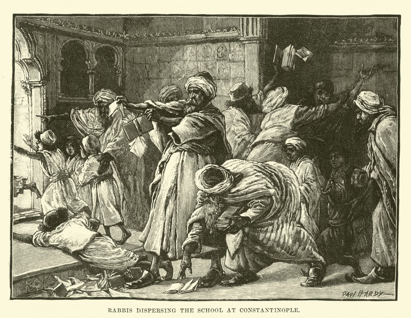 Rabbis Dispersing the School at Constantinople by English School