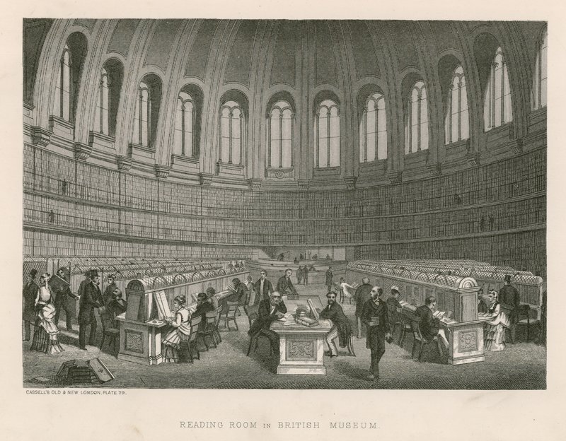 Reading Room in British Museum by English School