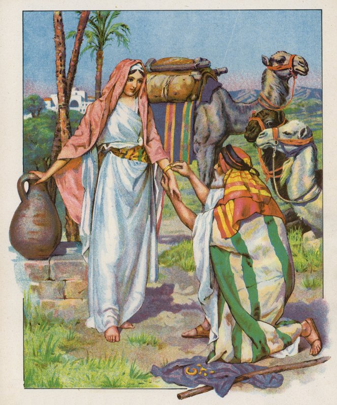 Rebekah at the Well by English School