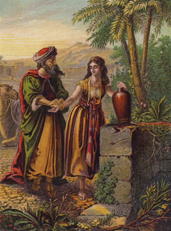 Rebekah at the Well by English School