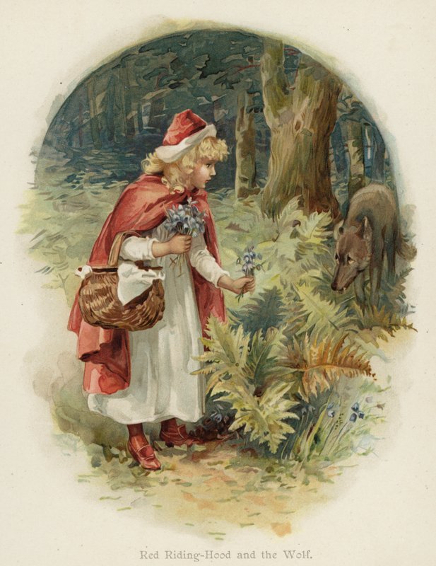 Red Riding-Hood and the Wolf by English School