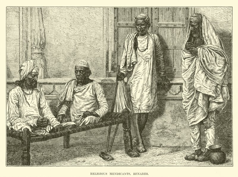 Religious Mendicants, Benares by English School