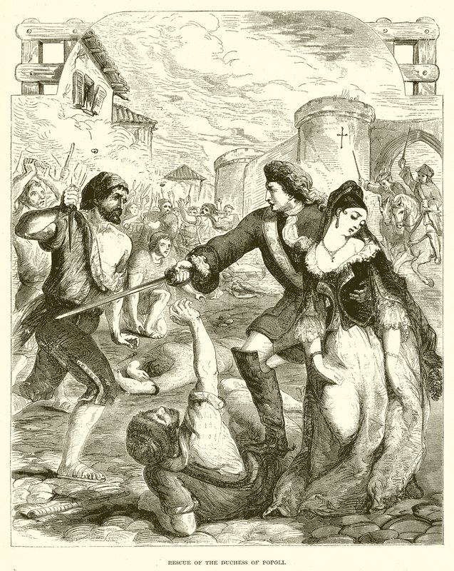 Rescue of the Duchess of Popoli by English School