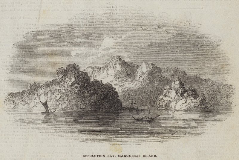 Resolution Bay, Marquesas Island by English School