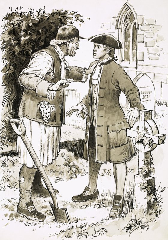 Richard Larkin meets a grave-digger by English School