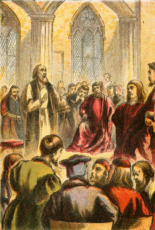 Ridley and Latimer before the Council by English School