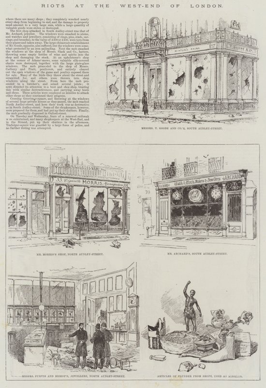 Riots at the West-End of London by English School