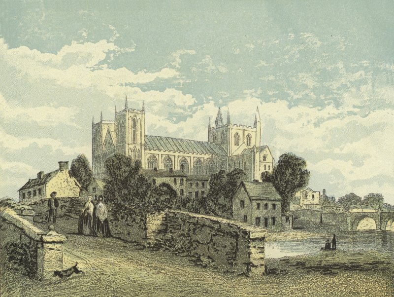 Ripon Cathedral, South West View by English School