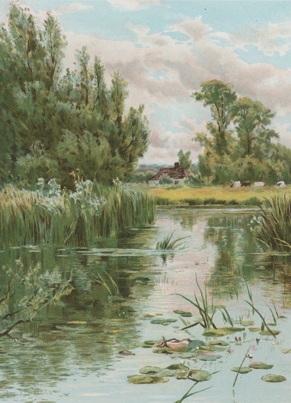 River scene by English School