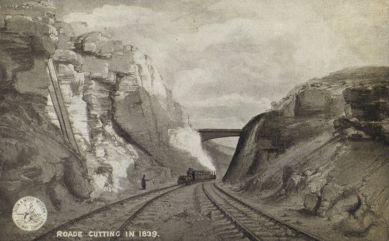 Roade Cutting in 1839 by English School