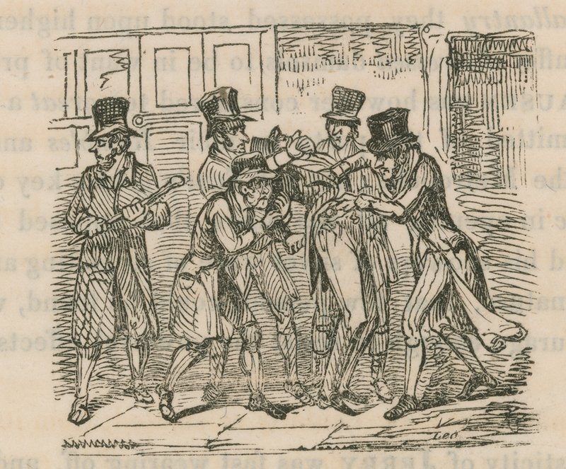 Robbery in the street by English School