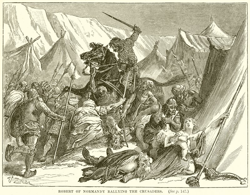 Robert of Normandy Rallying the Crusaders by English School