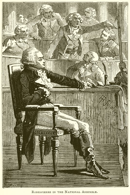 Robespierre in the National Assembly by English School