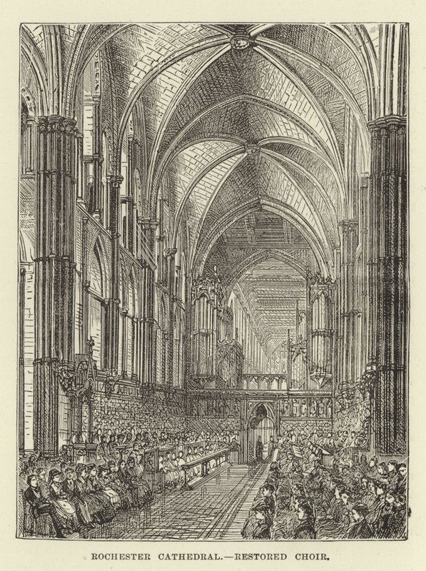Rochester Cathedral, Restored Choir by English School