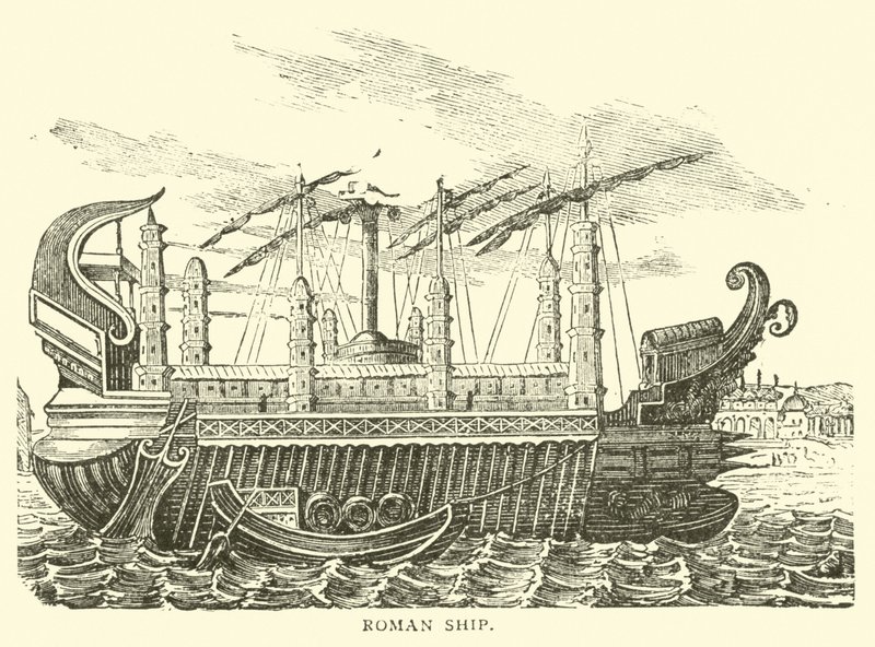 Roman Ship by English School