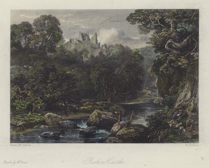 Roslin Castle, Scotland by English School