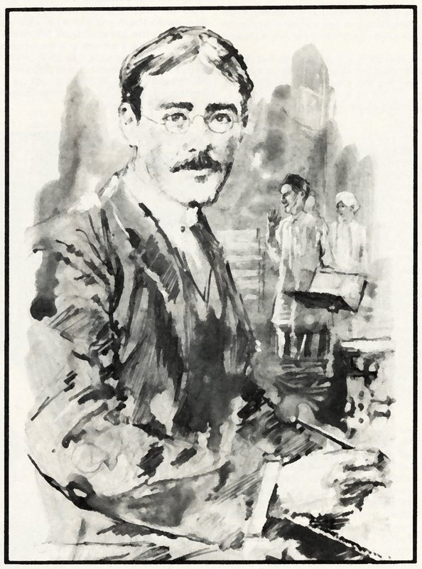 Rudyard Kipling by English School