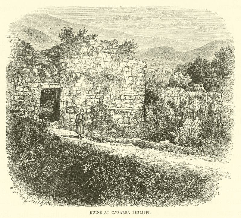 Ruins at Caesarea Philippi by English School