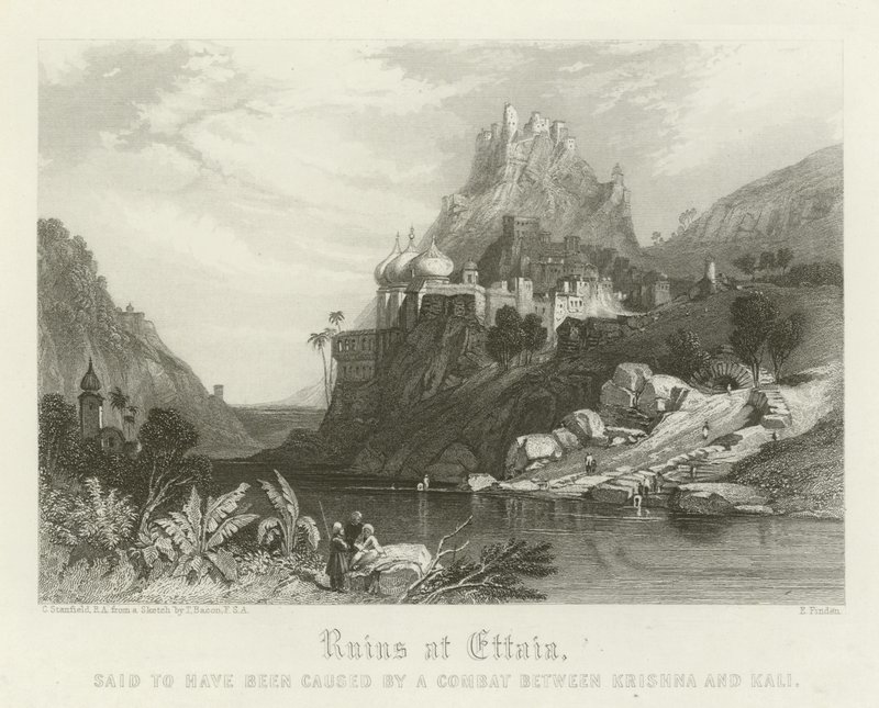 Ruins at Ettaia, India by English School