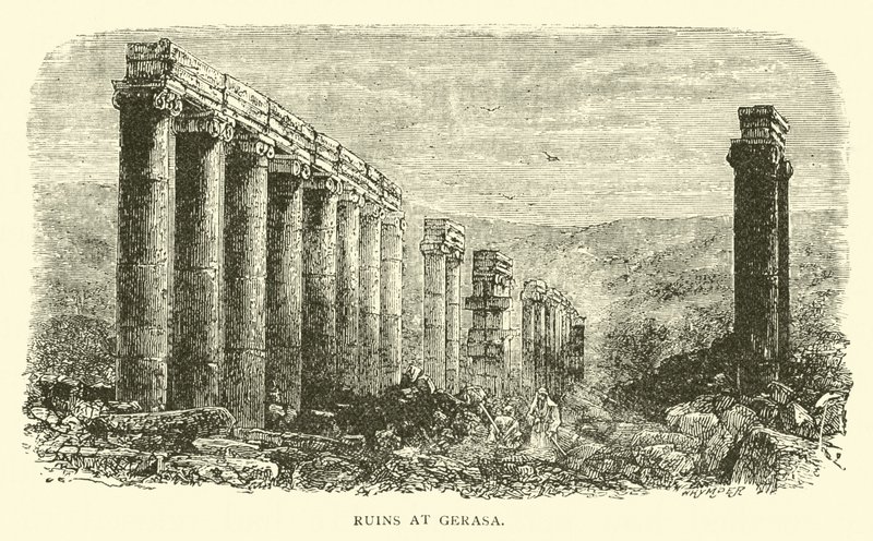 Ruins at Gerasa by English School