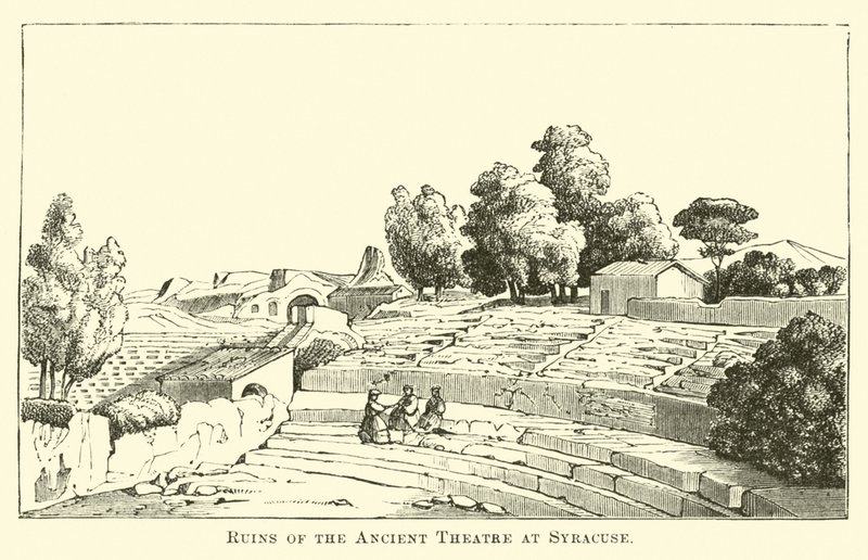 Ruins of the Ancient Theatre at Syracuse by English School
