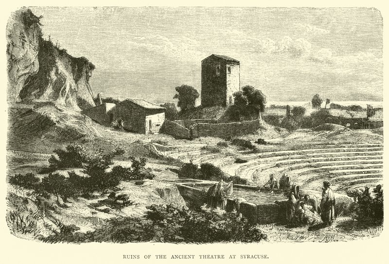 Ruins of the Ancient Theatre at Syracuse by English School