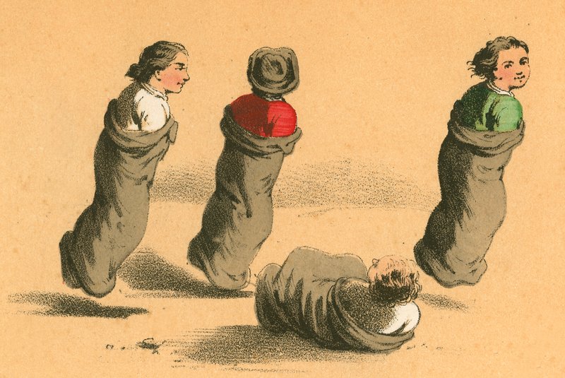 Sack race by English School