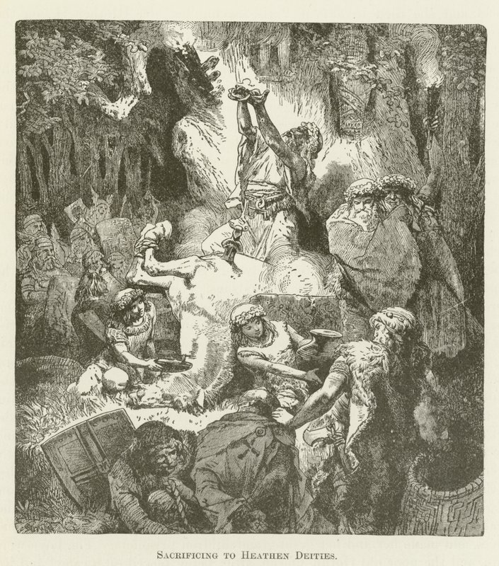 Sacrificing to Heathen Deities by English School