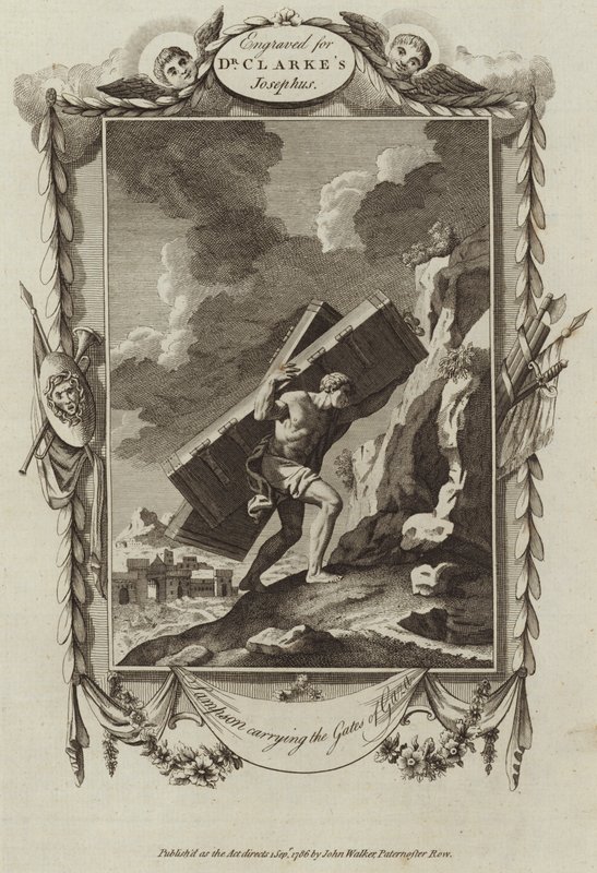 Samson Carrying the Gates of Gaza by English School