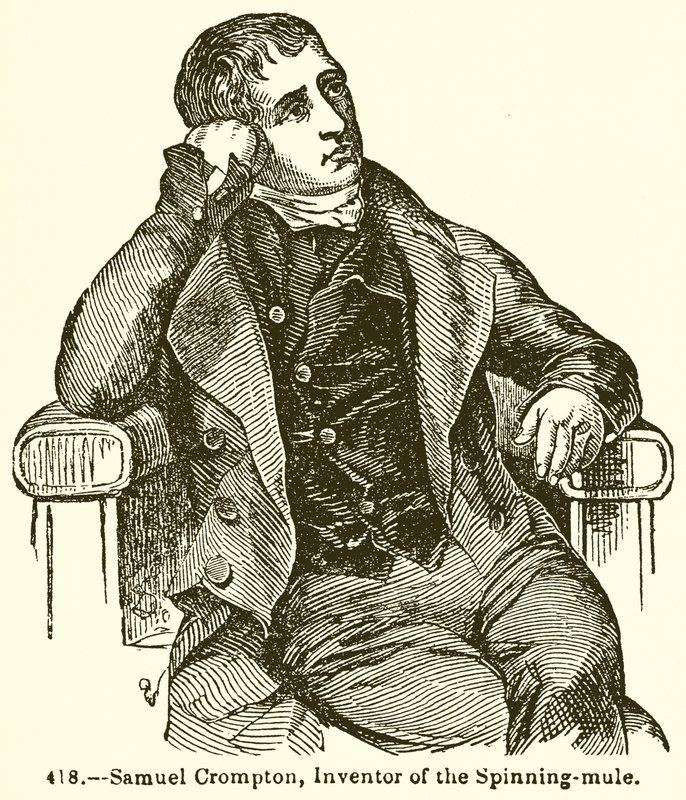 Samuel Crompton, Inventor of the Spinning-Mule by English School