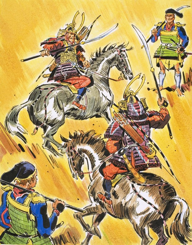Samurai Warriors by English School