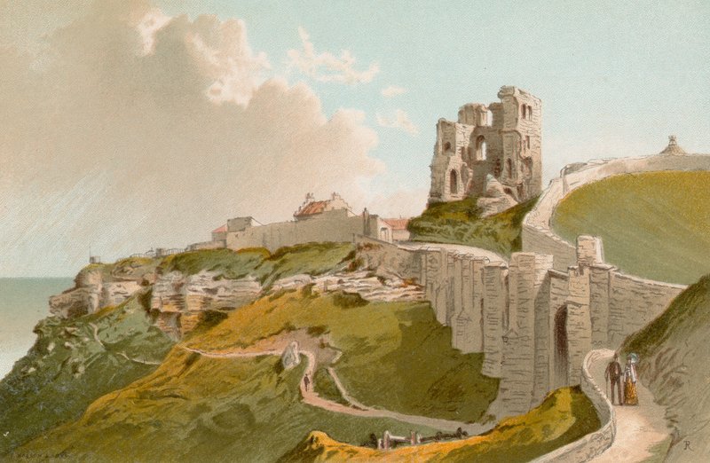 Scarborough Castle by English School