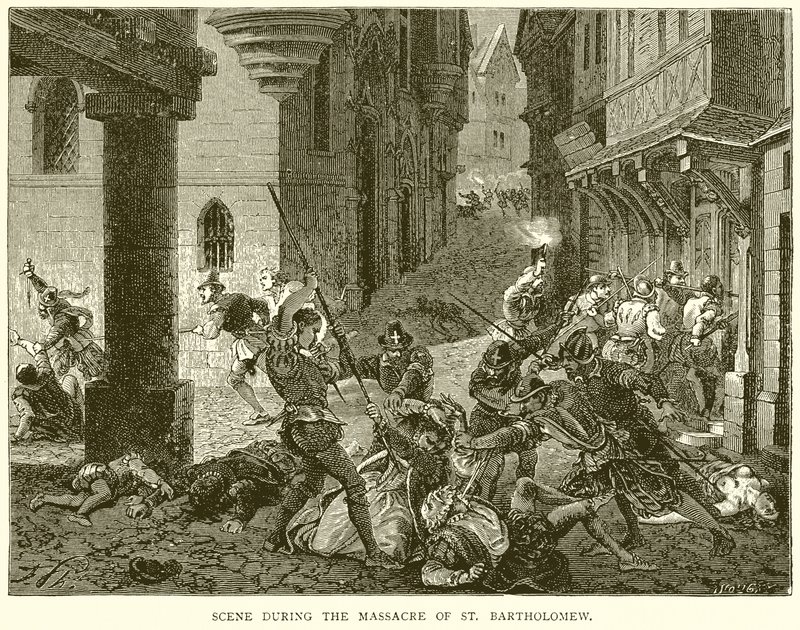 Scene During the Massacre of St. Bartholomew by English School