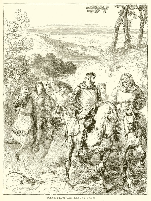 Scene from Canterbury Tales by English School