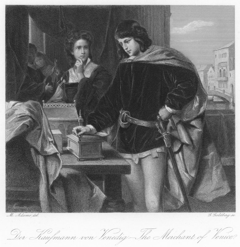 Scene from The Merchant of Venice by English School