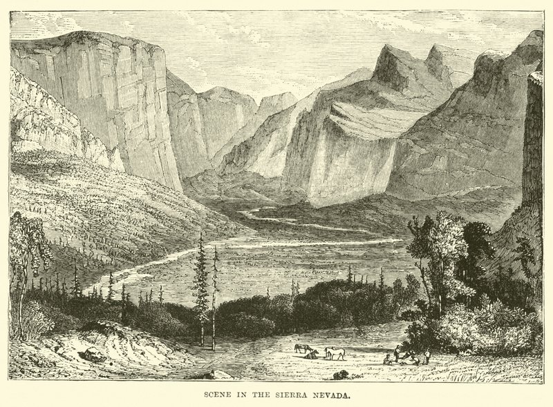 Scene in the Sierra Nevada by English School