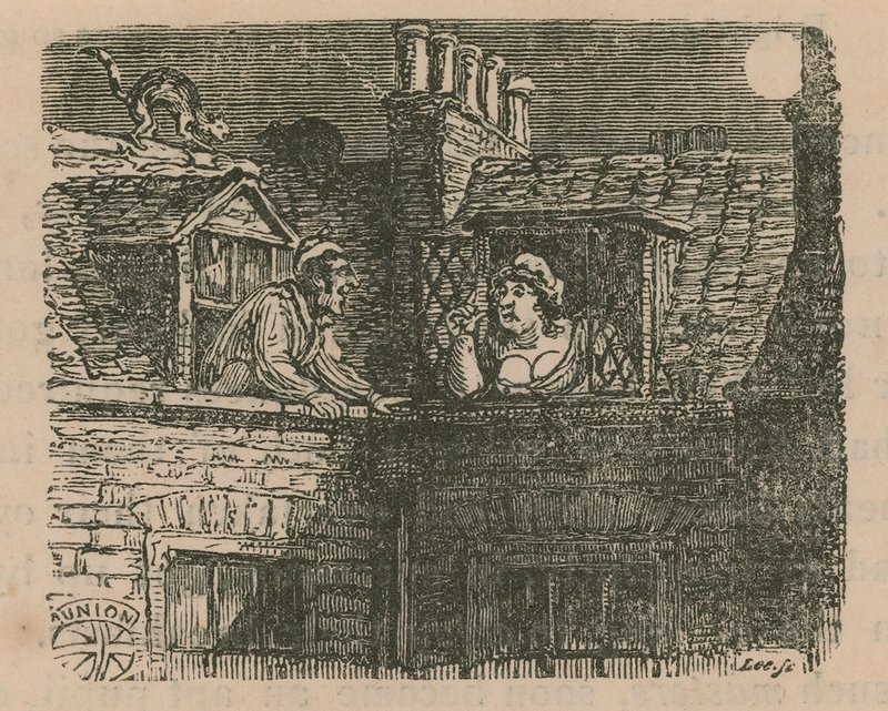 Scene of London life by English School
